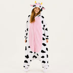 Pink Belly Cow Kigurumi Onesie - hero