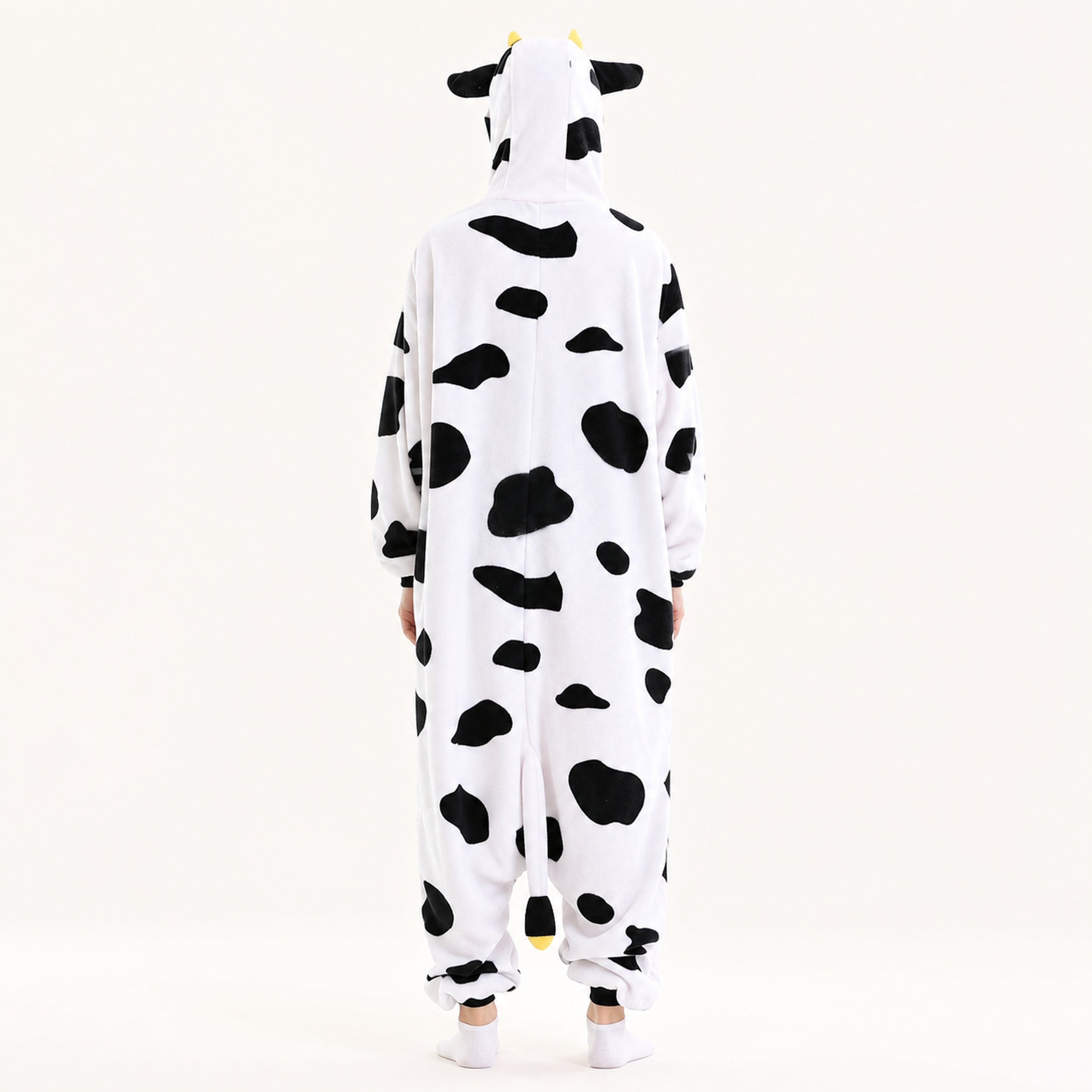 Pink Belly Cow Kigurumi Onesie - back view