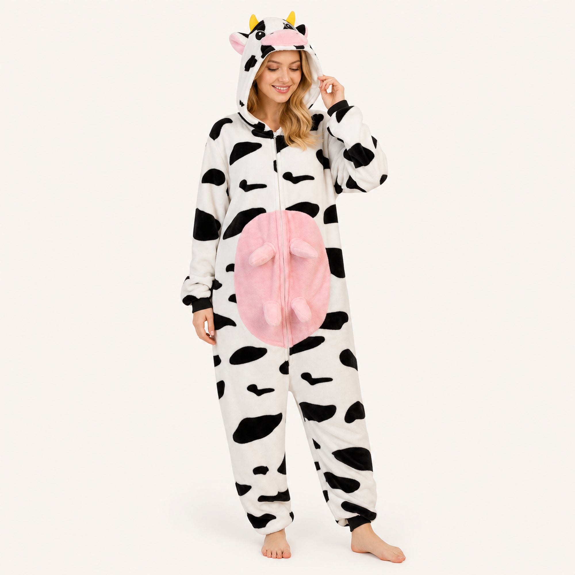 Leoxa pink cow kigurumi onesie – 03 second look