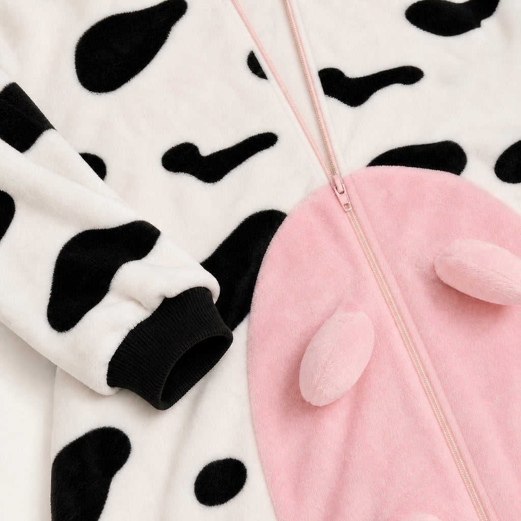 Leoxa pink cow kigurumi onesie – 06 soft texture