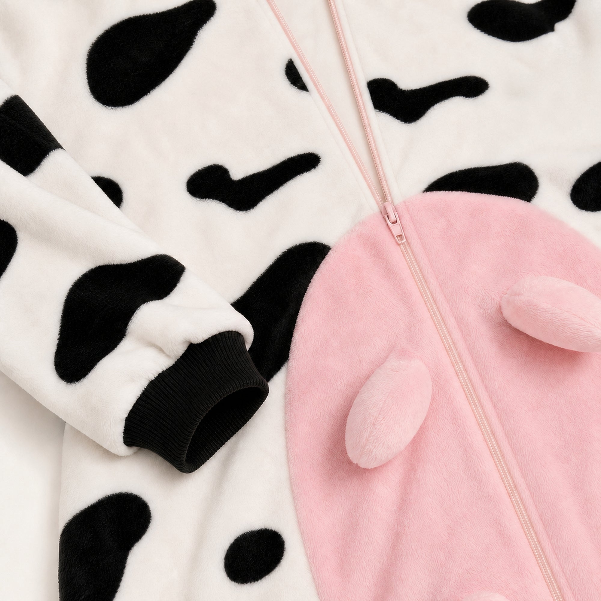 Leoxa pink cow kigurumi onesie – 06 soft texture