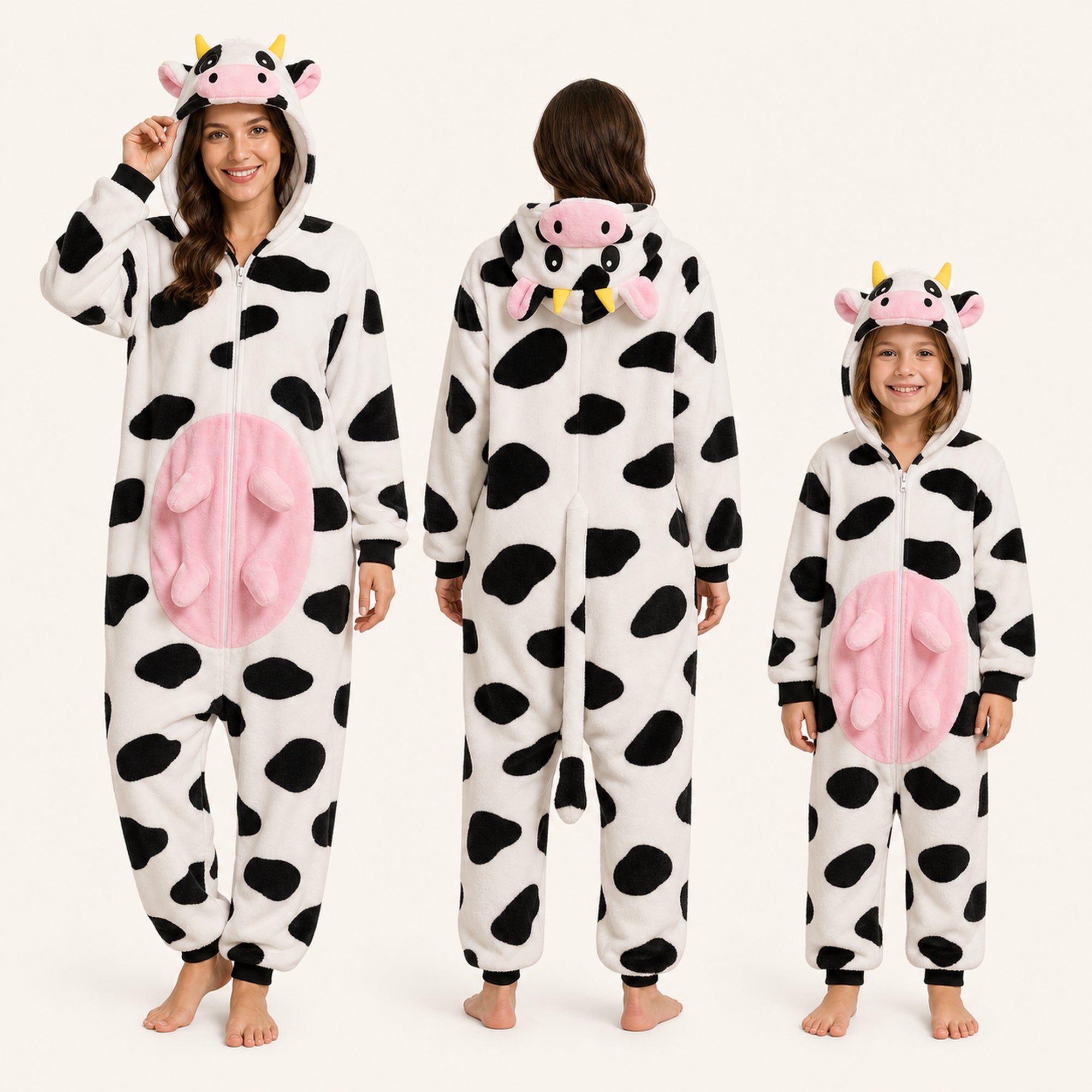 Leoxa pink cow kigurumi onesie – 10 color lineup