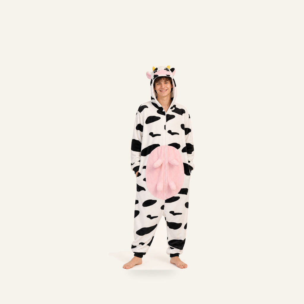 Leoxa pink cow kigurumi onesie – 11 size M
