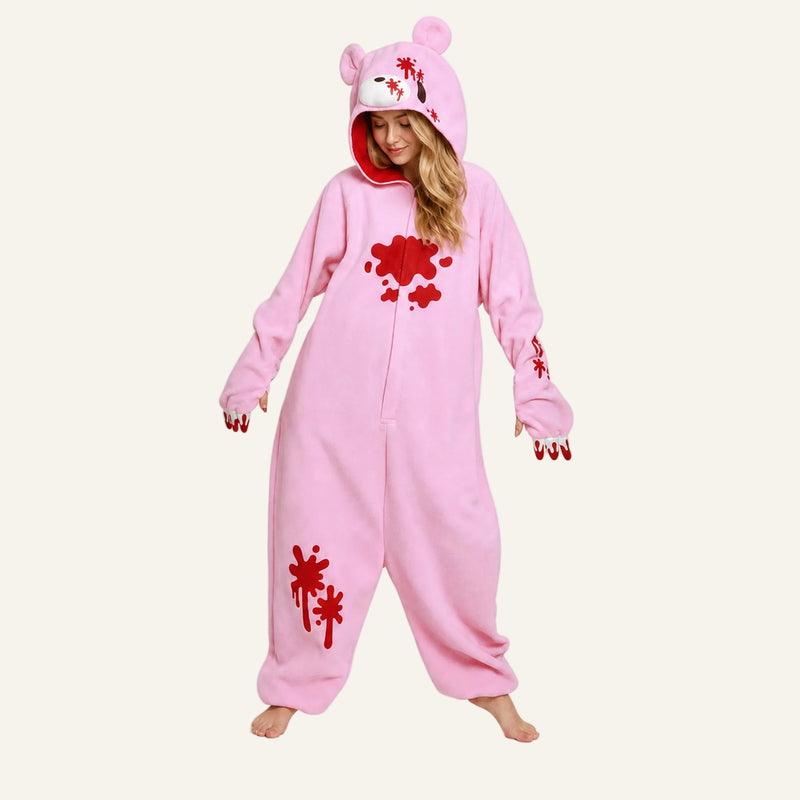 Pink graphic bear kigurumi hero