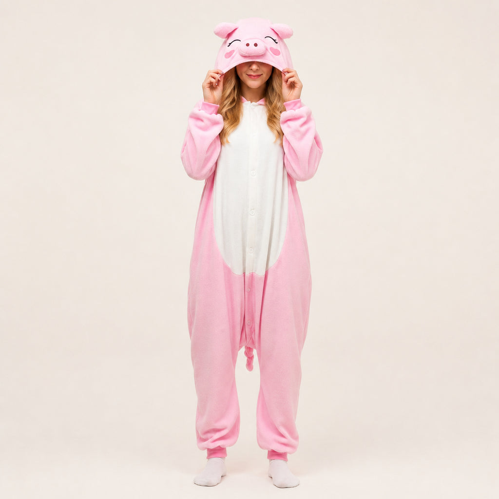 Pink Pig Kigurumi Onesie - hero