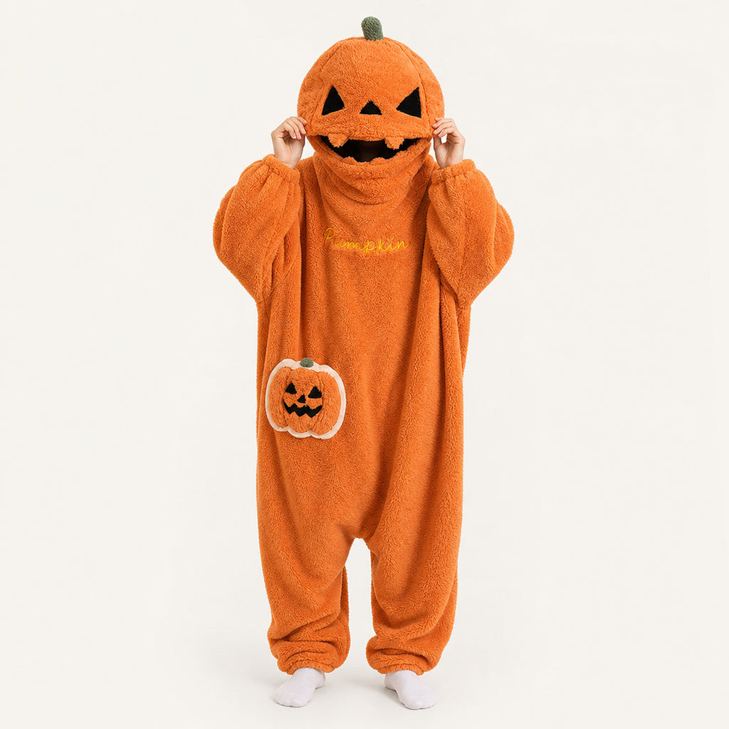 Plush pumpkin kigurumi hero