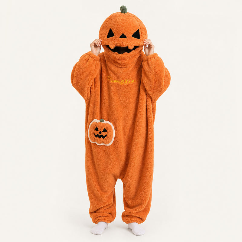 Plush pumpkin kigurumi hero