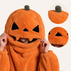 Plush pumpkin kigurumi character detail