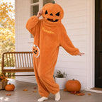 Plush pumpkin kigurumi feature details