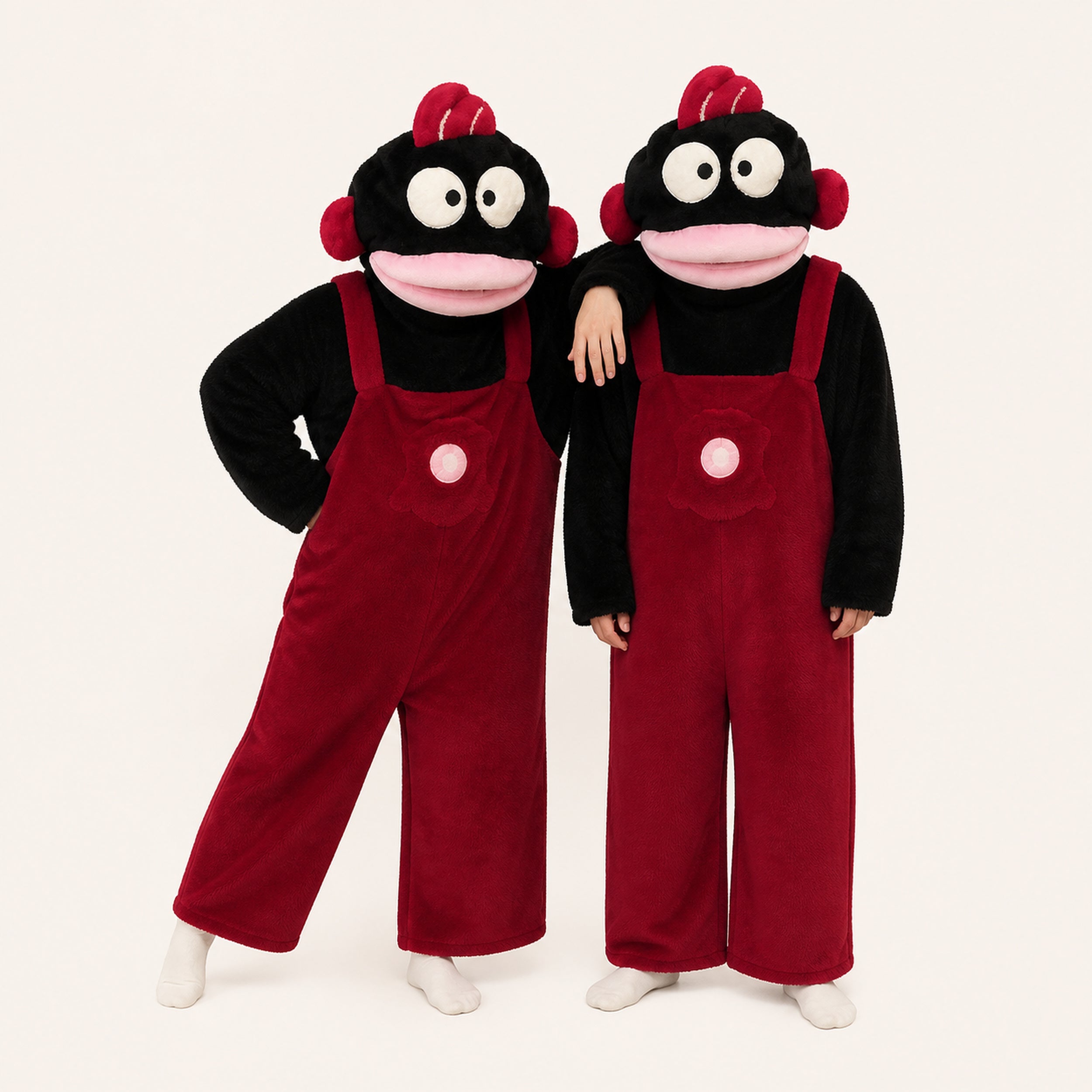 Plush Puppet Character Kigurumi Onesie matching colors