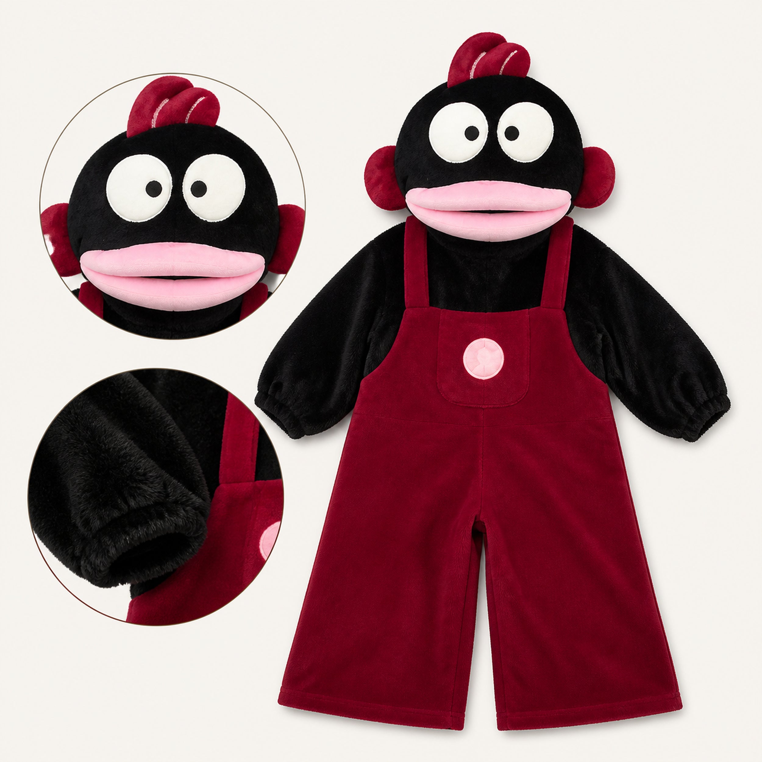 Plush Puppet Character Kigurumi Onesie soft texture