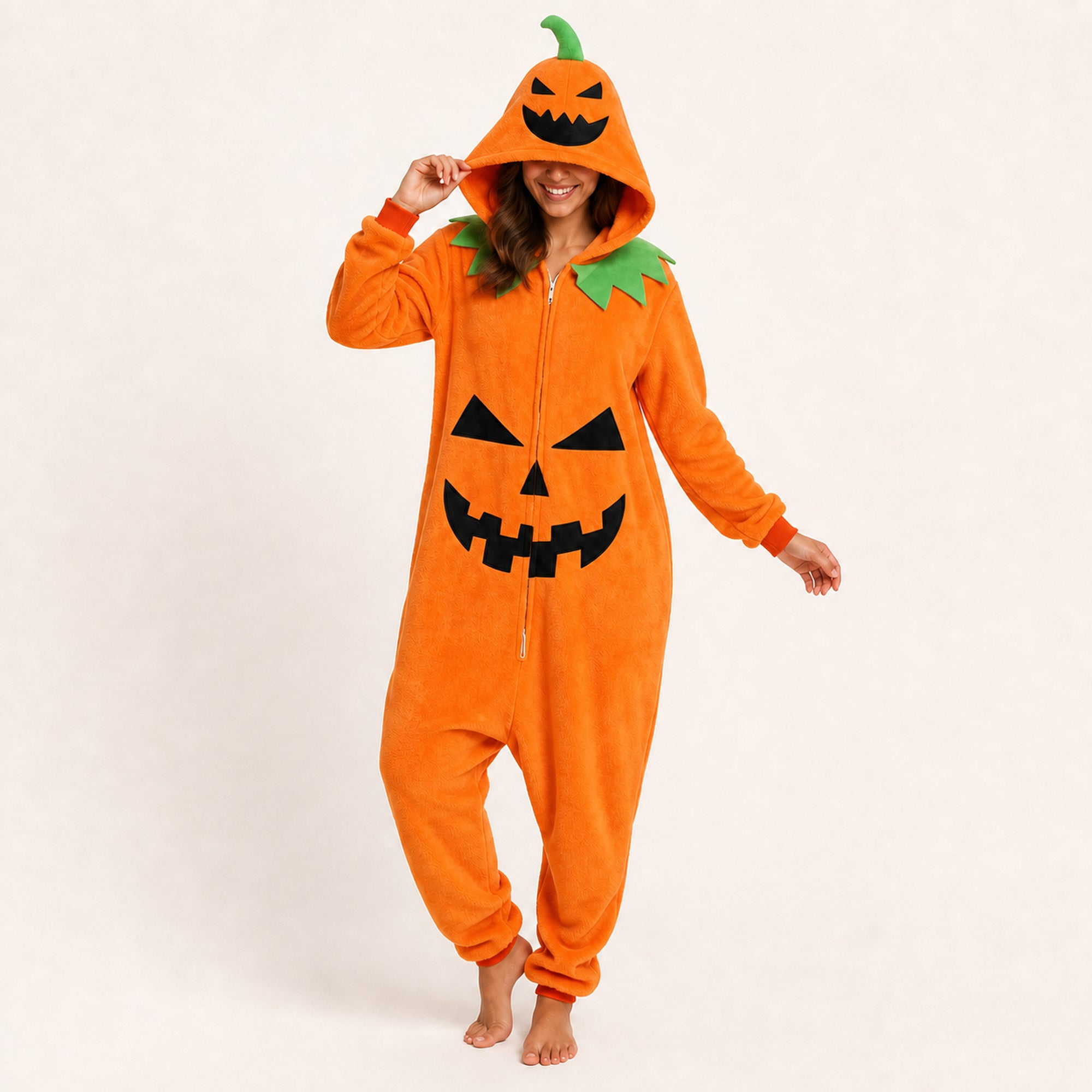 Leoxa pumpkin kigurumi onesie – 02 dynamic look