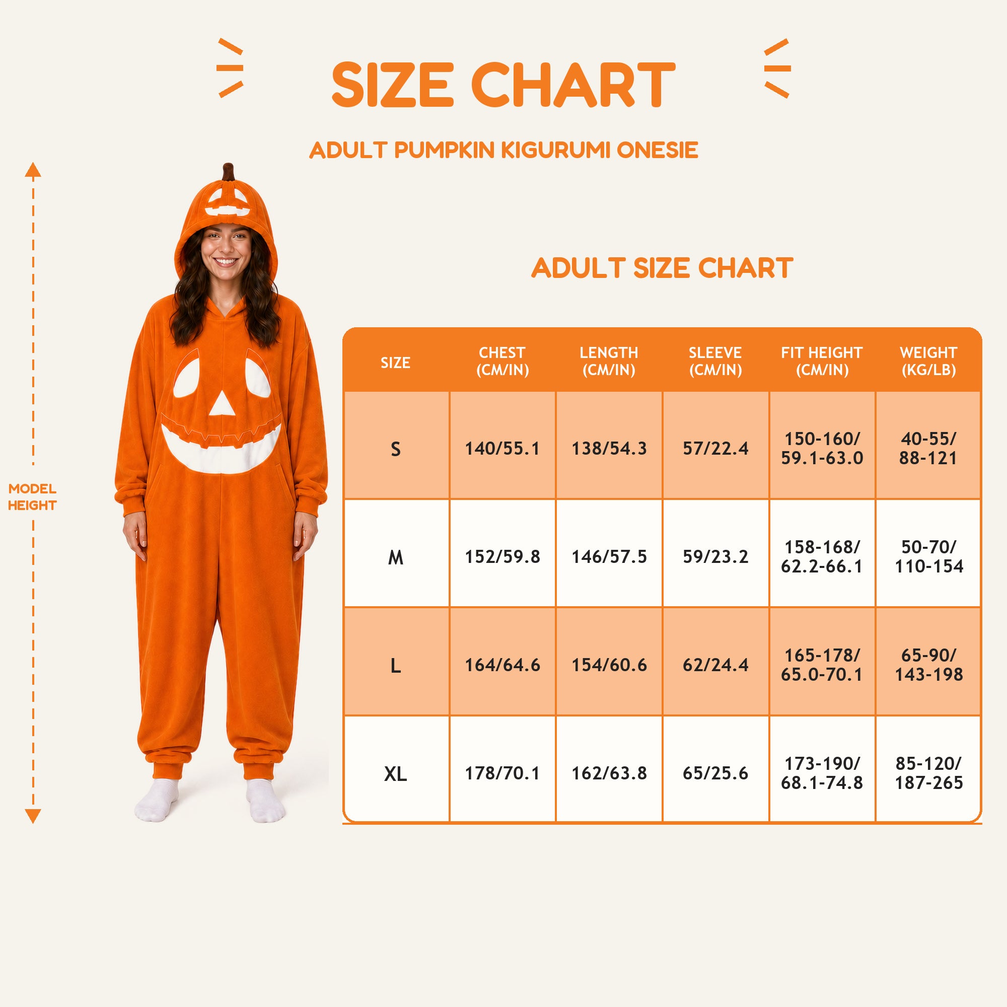 Pumpkin kigurumi fit reference