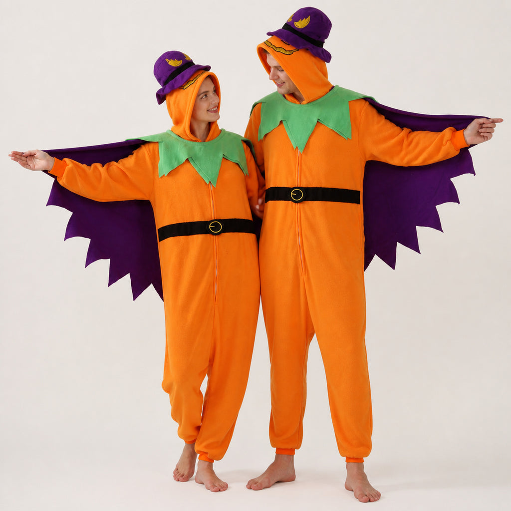 Pumpkin Wizard Kigurumi Onesie - matching colors