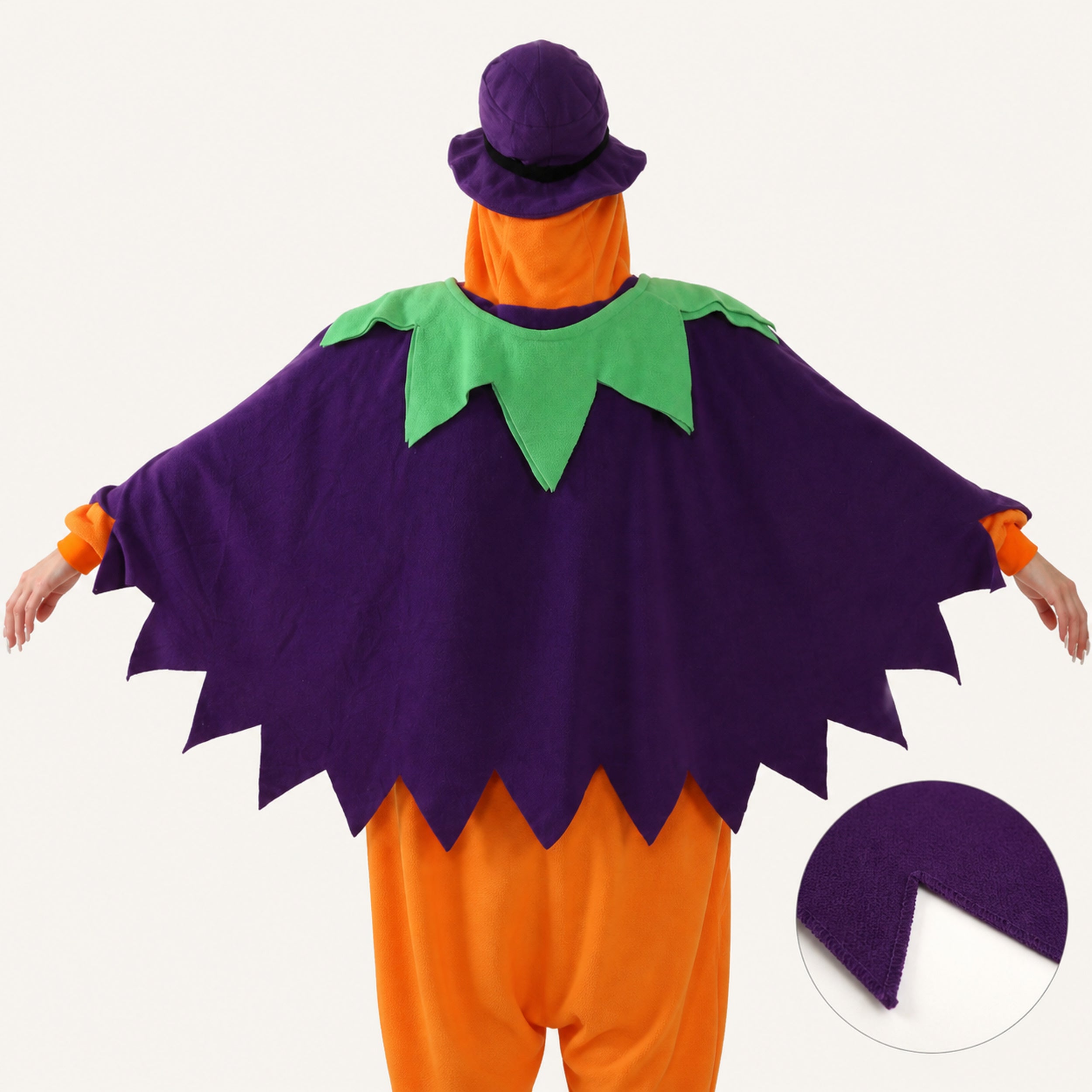 Pumpkin Wizard Kigurumi Onesie - feature details