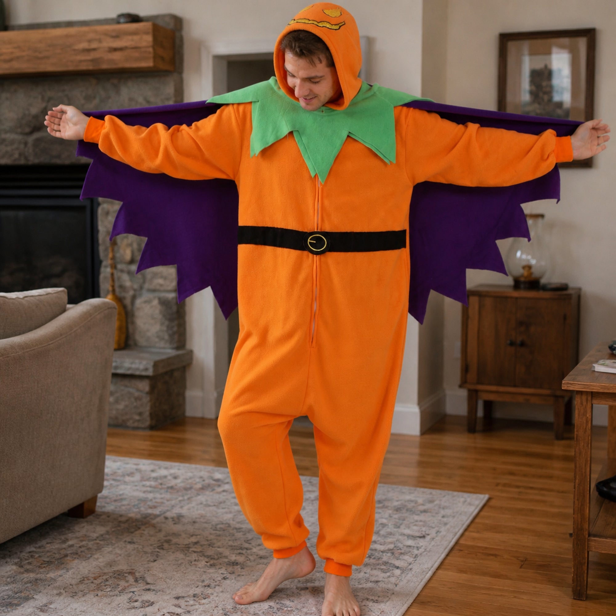 Pumpkin Wizard Kigurumi Onesie - lifestyle