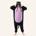 Leoxa black and purple cat kigurumi onesie — 01 hero