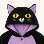 Leoxa black and purple cat kigurumi onesie — 05 character detail