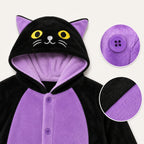 Leoxa black and purple cat kigurumi onesie — 07 feature details corrected v2