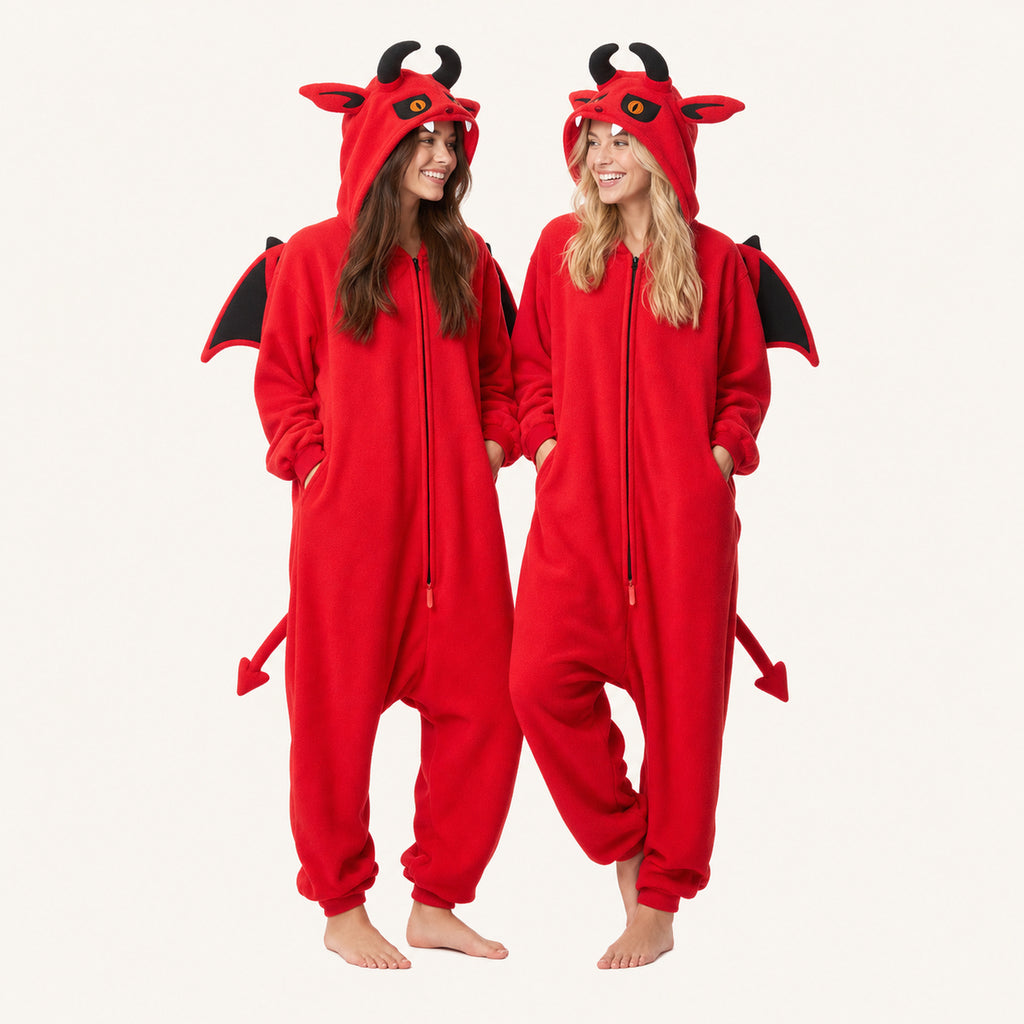 Leoxa red devil kigurumi onesie – 04 matching colors