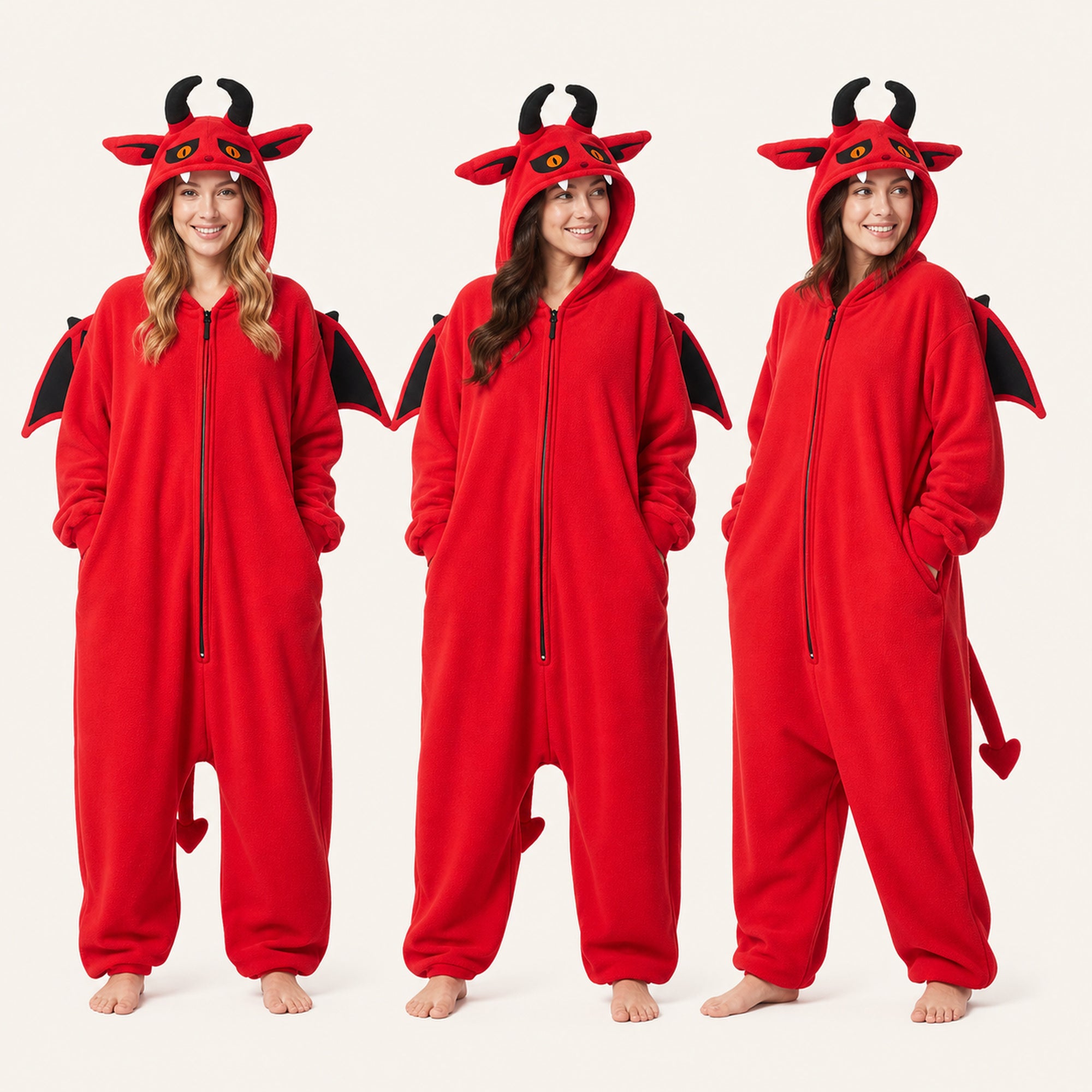 Leoxa red devil kigurumi onesie – 10 color lineup