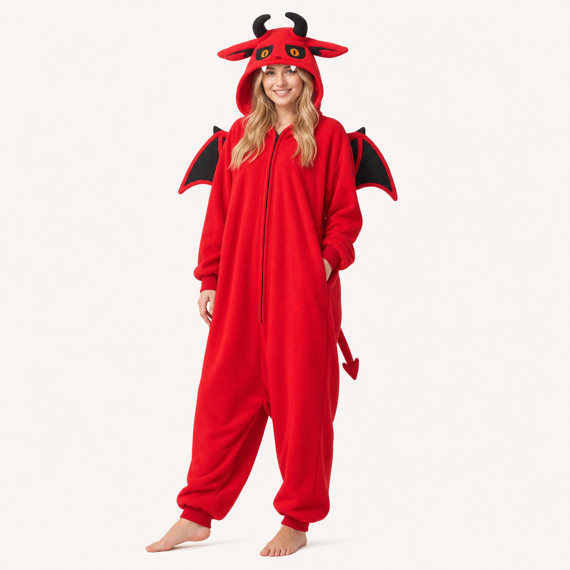 Leoxa red devil kigurumi onesie – 18 adult l