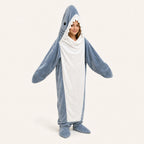 Leoxa shark kigurumi onesie — 01 hero face visible
