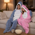 Leoxa shark kigurumi onesie — 09 lifestyle