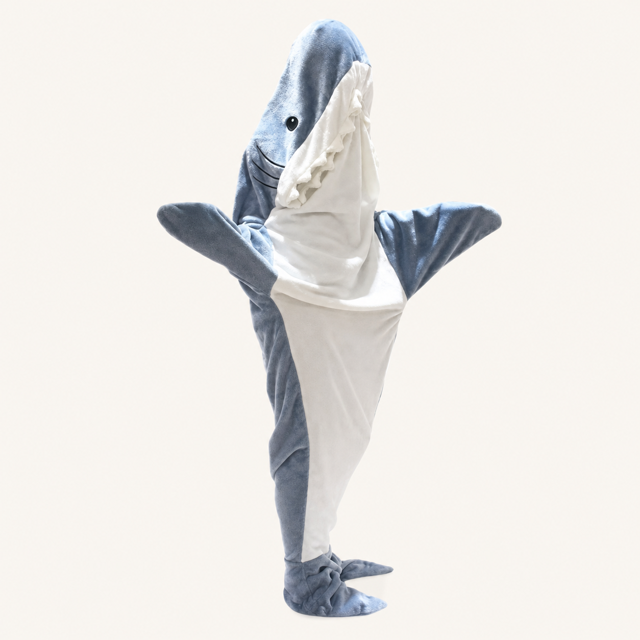 Leoxa shark kigurumi onesie — 11 side look