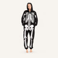 Leoxa black skeleton hooded onesie – 01 hero