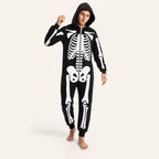 Leoxa black skeleton hooded onesie – 02 dynamic look