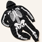 Leoxa black skeleton hooded onesie – 06 soft texture