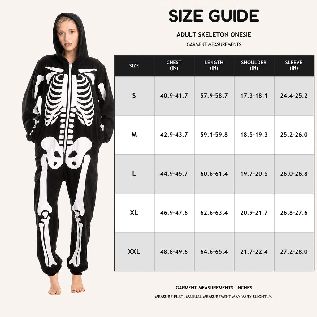 Leoxa black skeleton hooded onesie – 08 fit reference