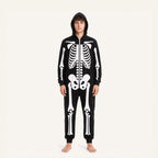 Leoxa black skeleton hooded onesie – 11 size M