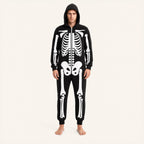 Leoxa black skeleton hooded onesie – 13 size XL