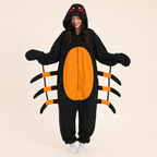 Leoxa black and orange spider kigurumi onesie — sku2