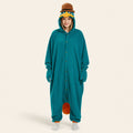 Teal Platypus Kigurumi Onesie - front view