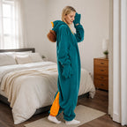 Teal Platypus Kigurumi Onesie - lifestyle