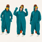 Teal Platypus Kigurumi Onesie - variant lineup