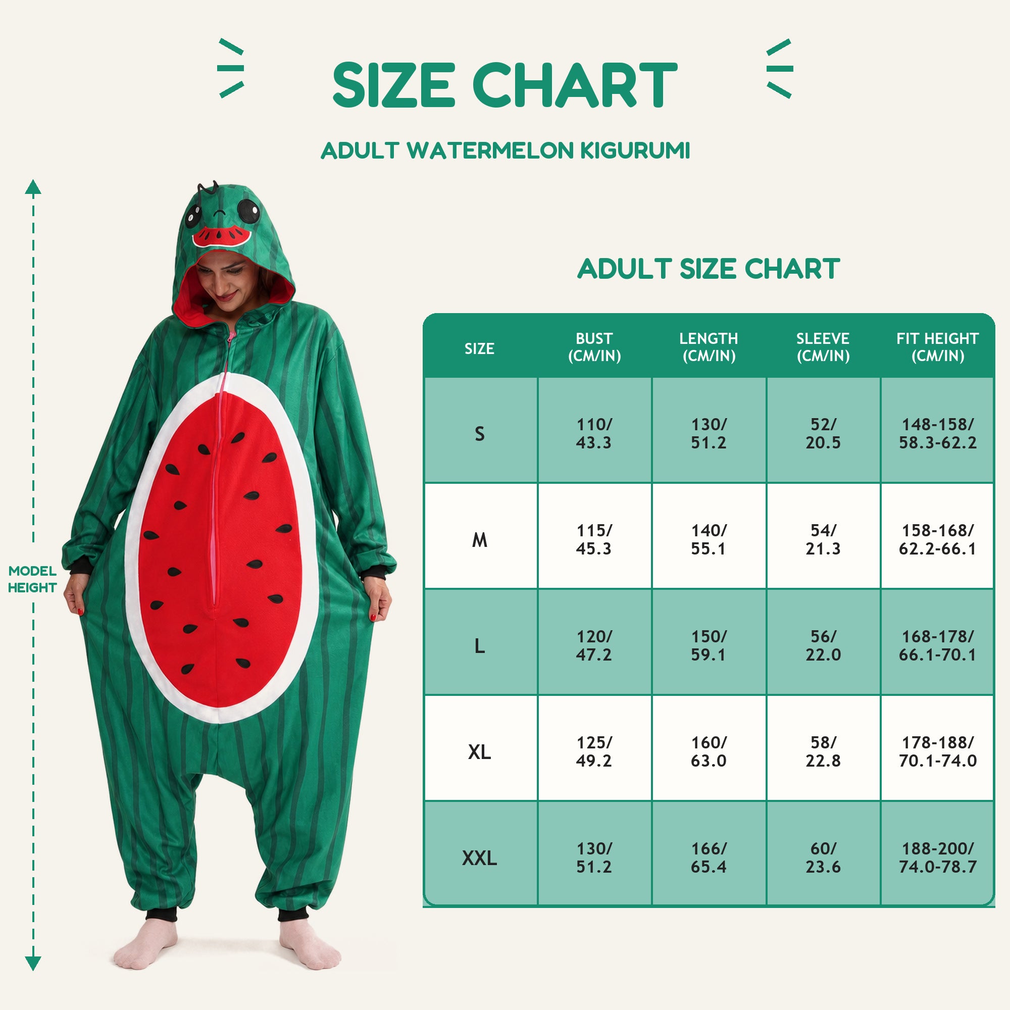 Watermelon kigurumi fit reference