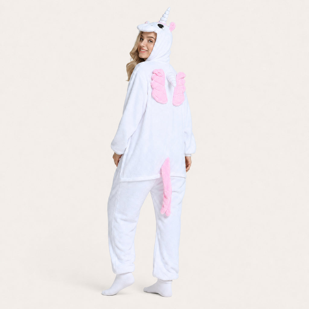 White unicorn onesie alternate view