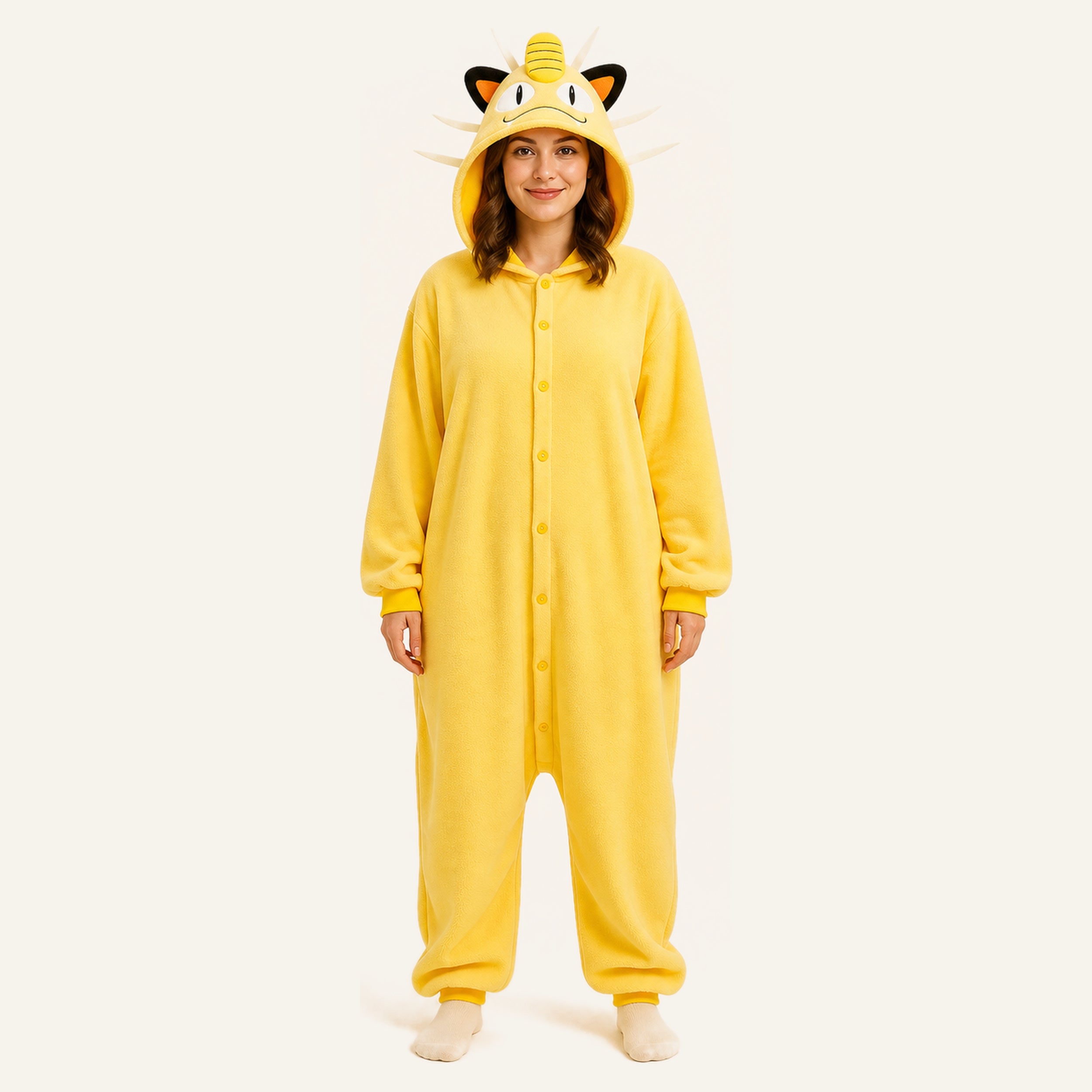Yellow Cat Character Kigurumi Onesie - hero