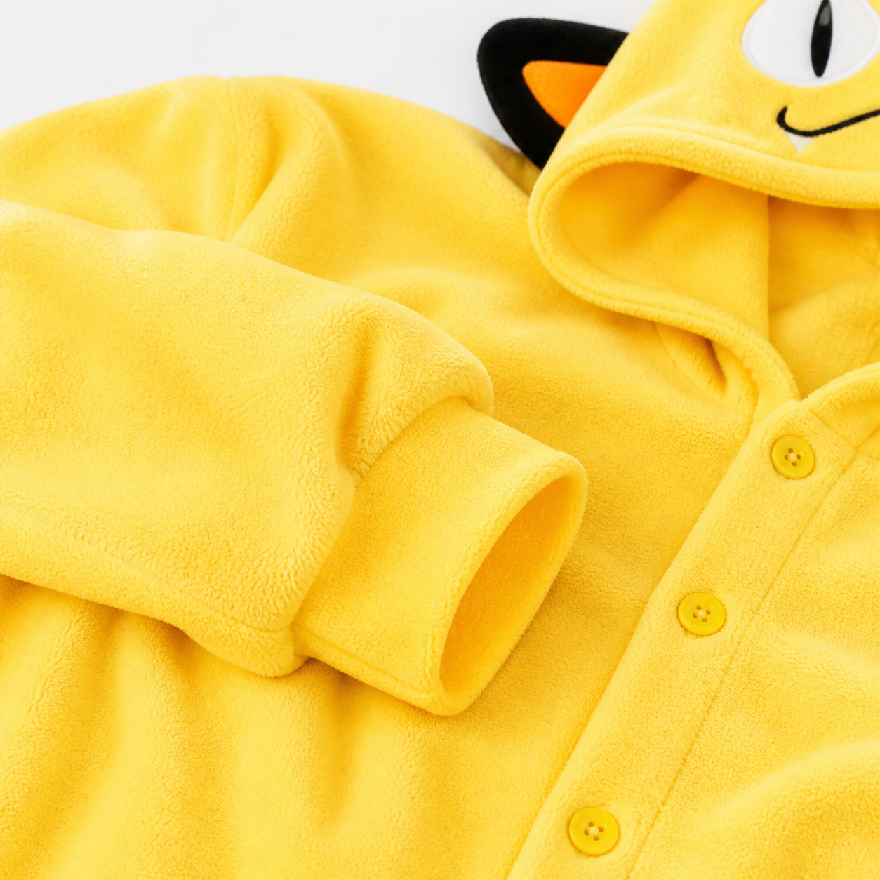Yellow Cat Character Kigurumi Onesie - soft texture