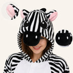 Zebra kigurumi character detail