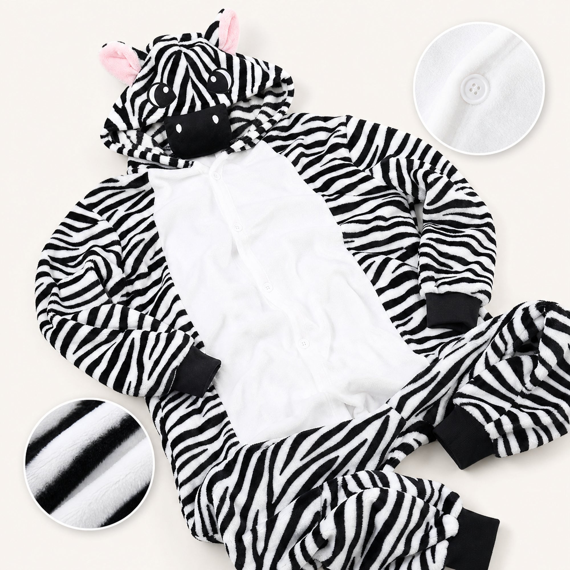Zebra kigurumi soft texture