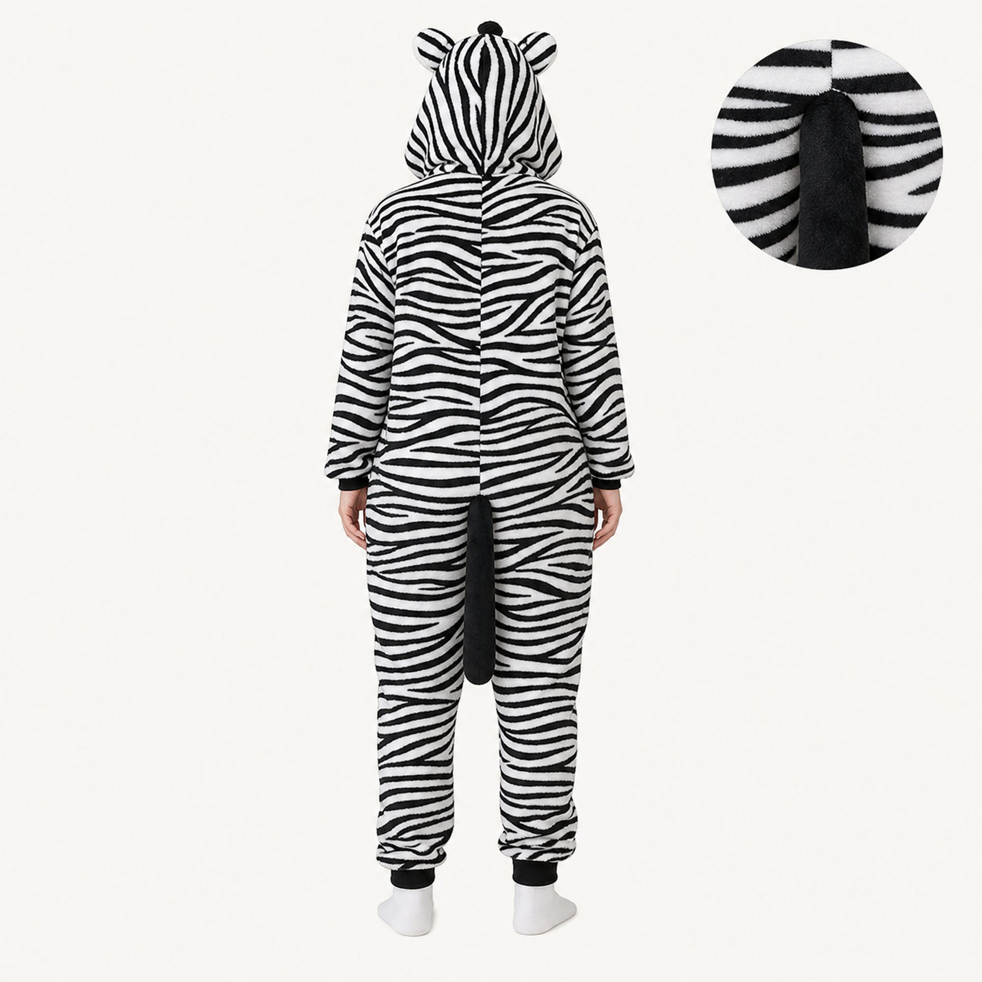 Zebra kigurumi feature details