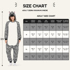 Zebra kigurumi fit reference