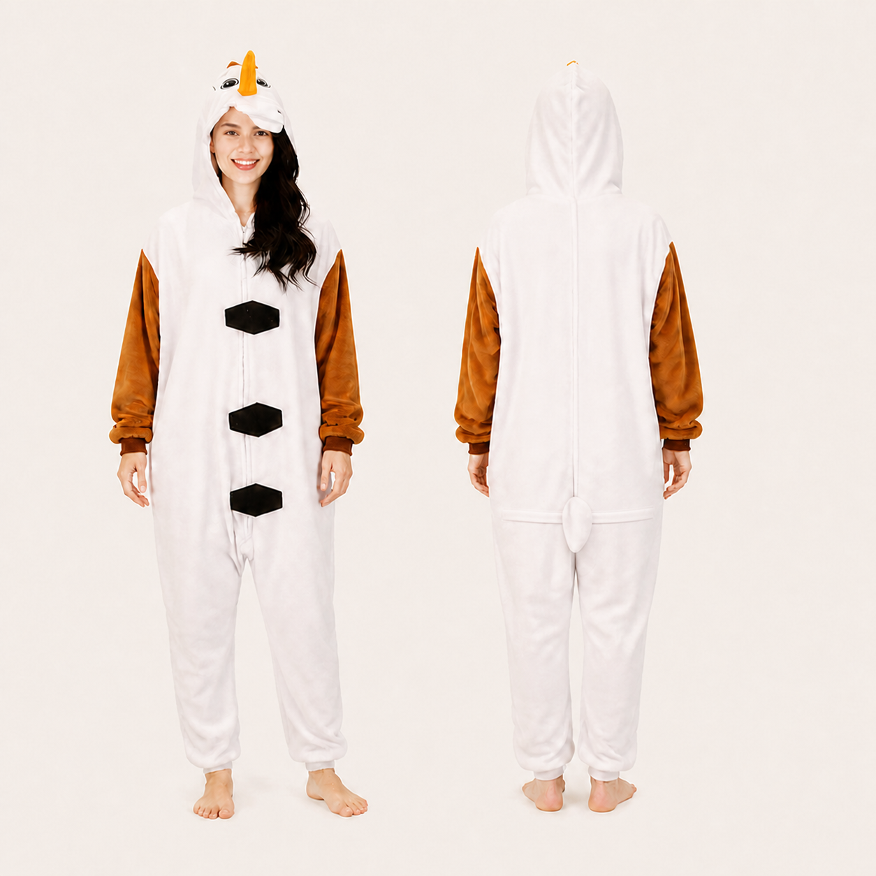 Olaf kigurumi onesie — 02 front back