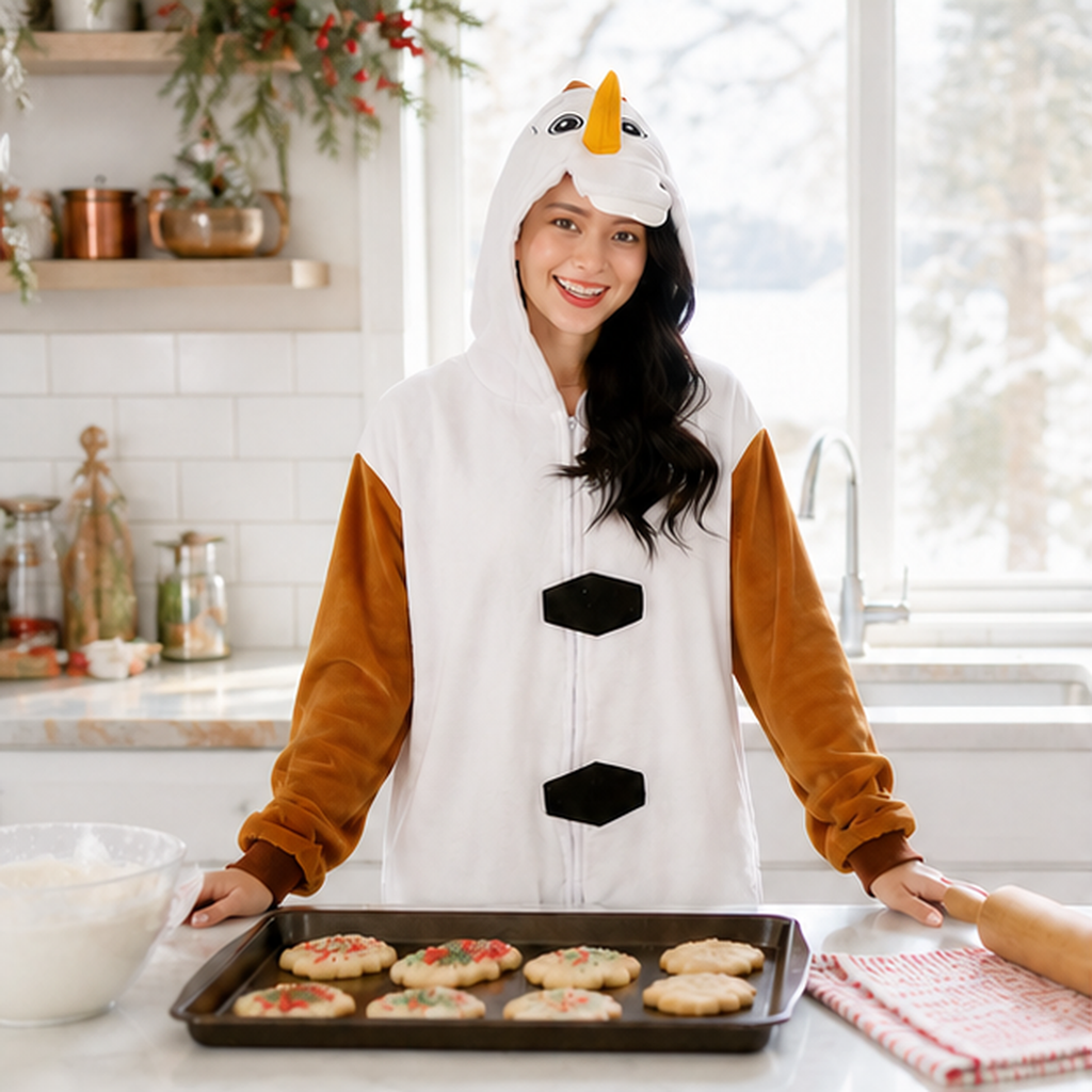 Olaf kigurumi onesie — 05 home scene