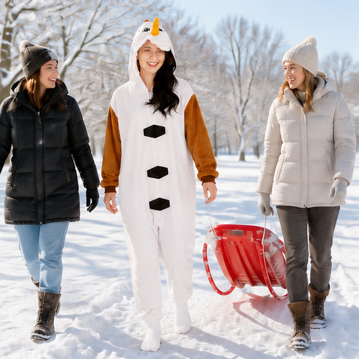Olaf kigurumi onesie — 07 outdoor scene